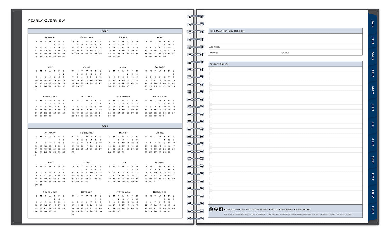 yearly overview for 2026 and 2027