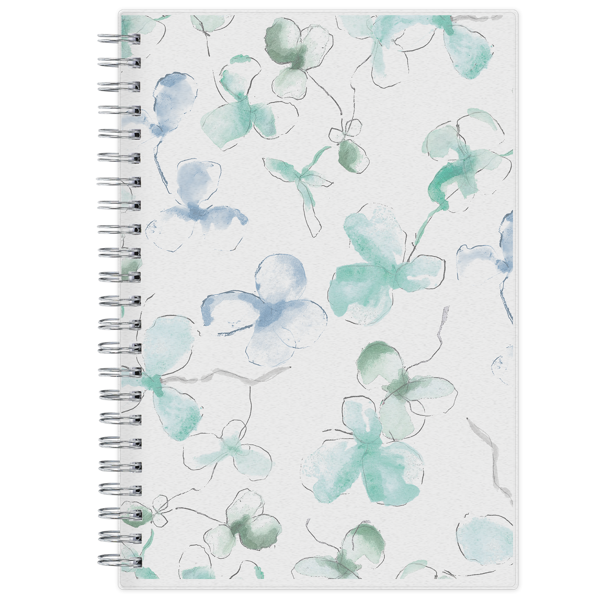 2027 blue sky planner floral front cover in 5x8 size with twin wire o binding