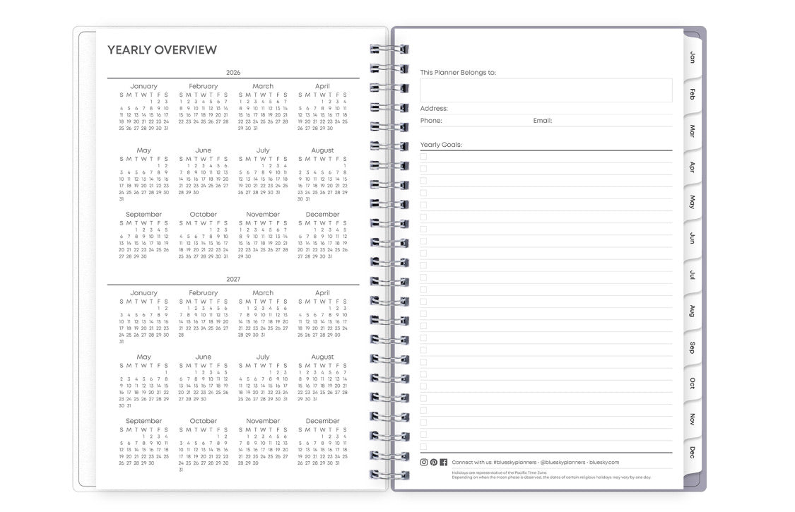 Featuring a 2026 planner from Blue Sky, this planner&