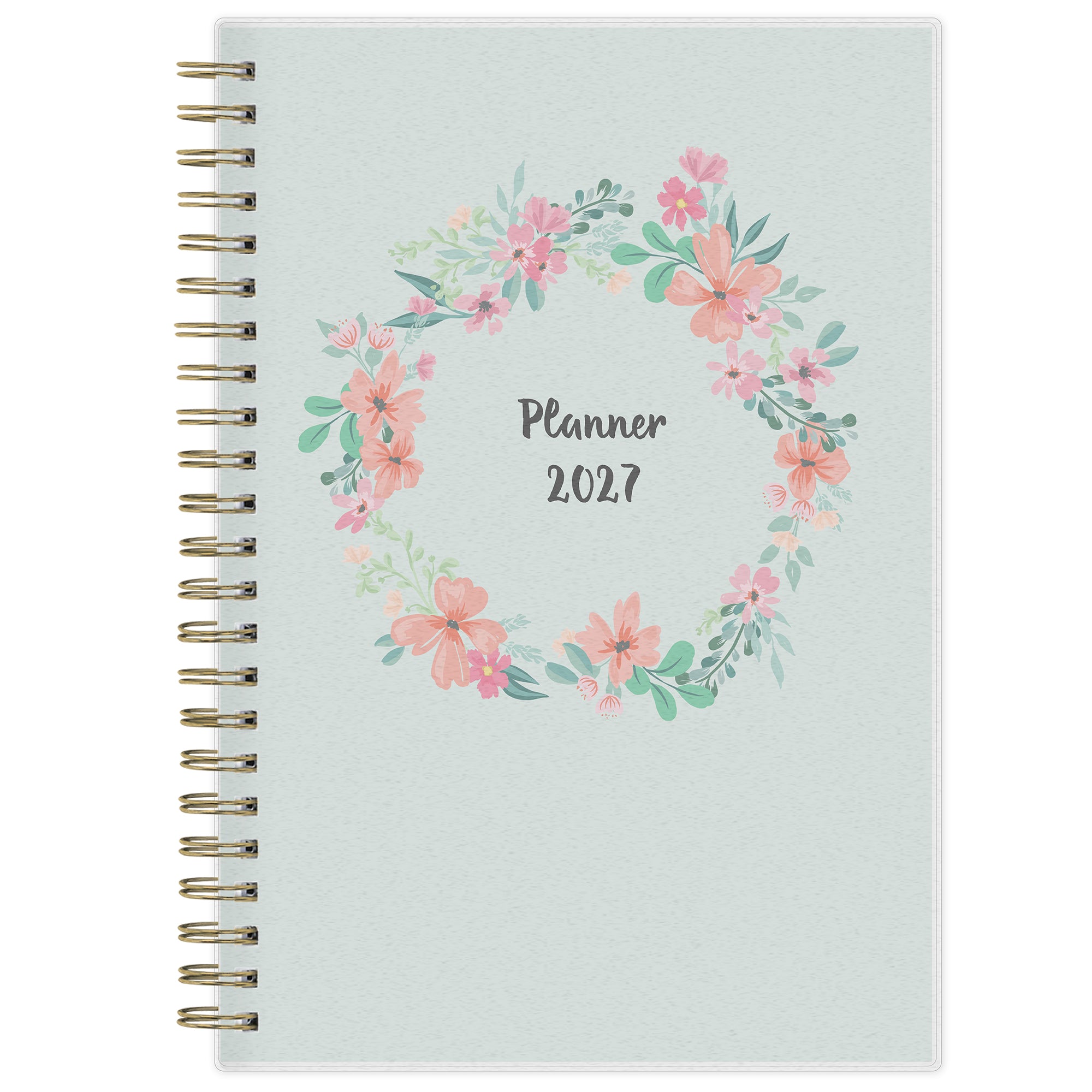 Planner with floral design and &