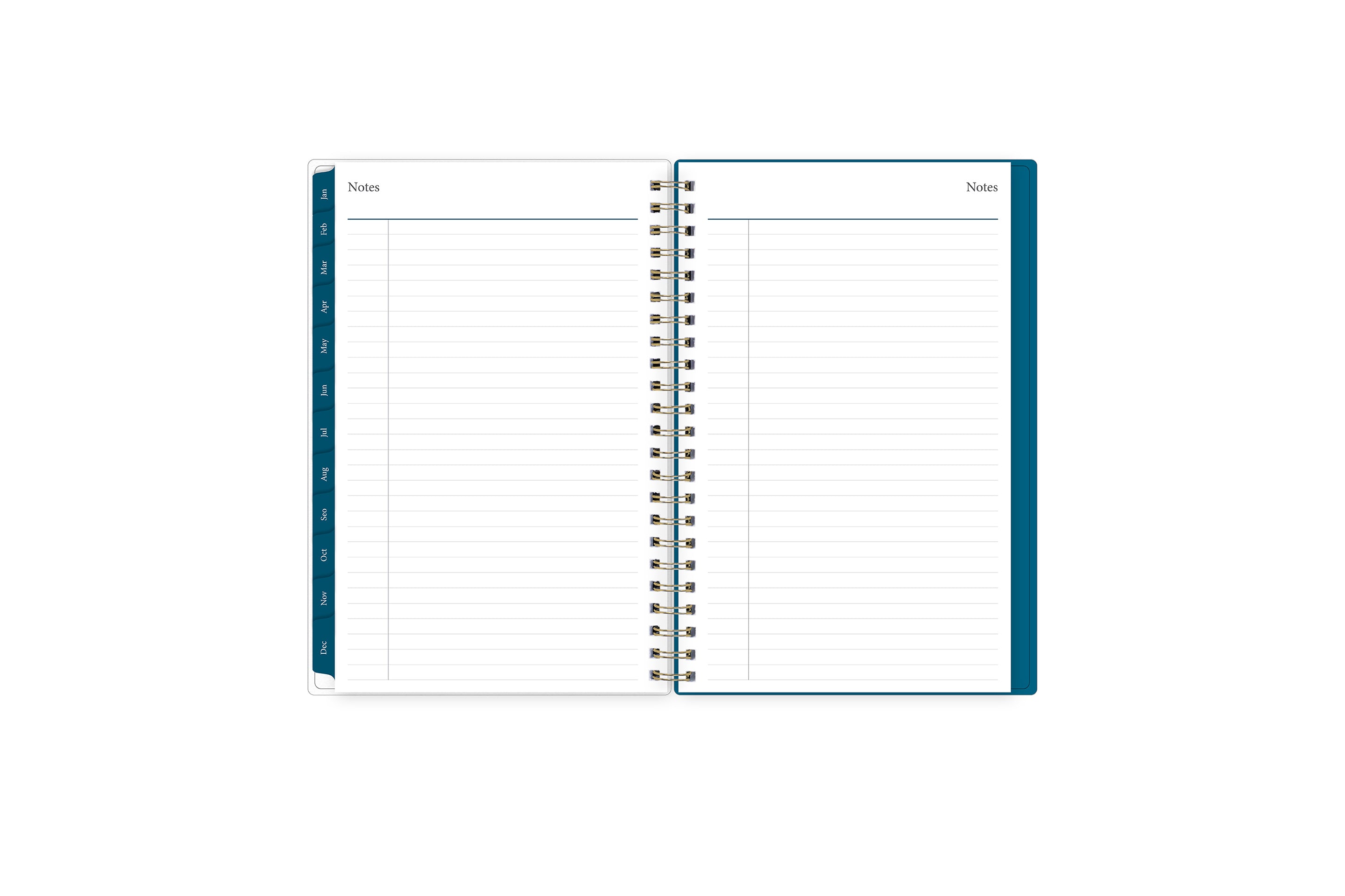 weekly monthly planner featuring ample lined writing space
