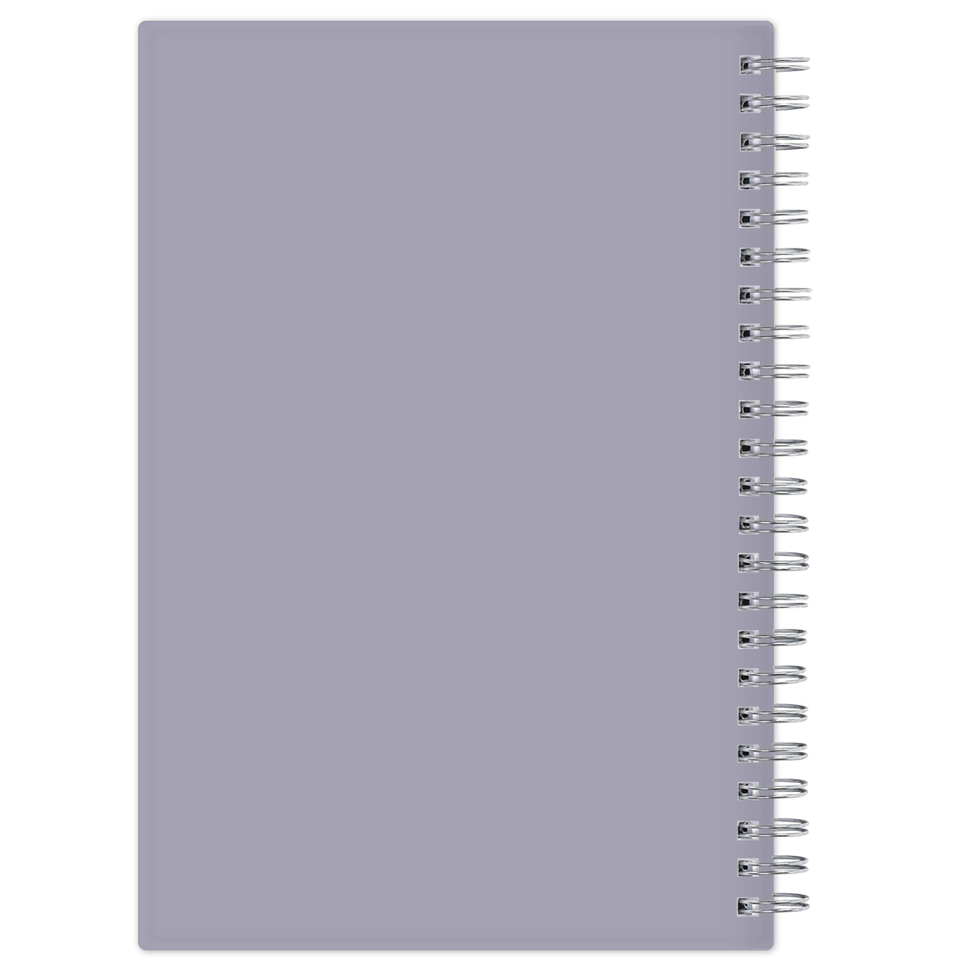 Blue Sky January 2026 - December 2026 weekly monthly planner featuring a floral front cover design with silver wire-o binding purple backcover