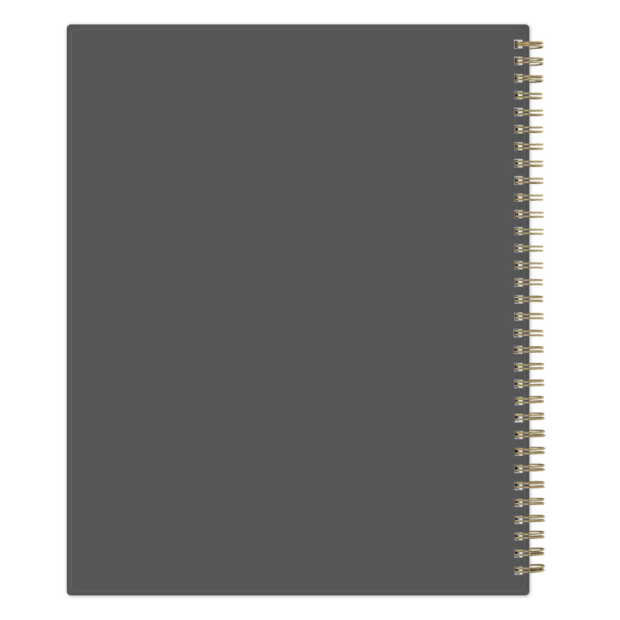 The kelly ventura 2026 weekly monthly planner for blue sky features beautiful watercolored floral cover with gold twin wire-o binding in a 8.5x11 planner size. grey backcover