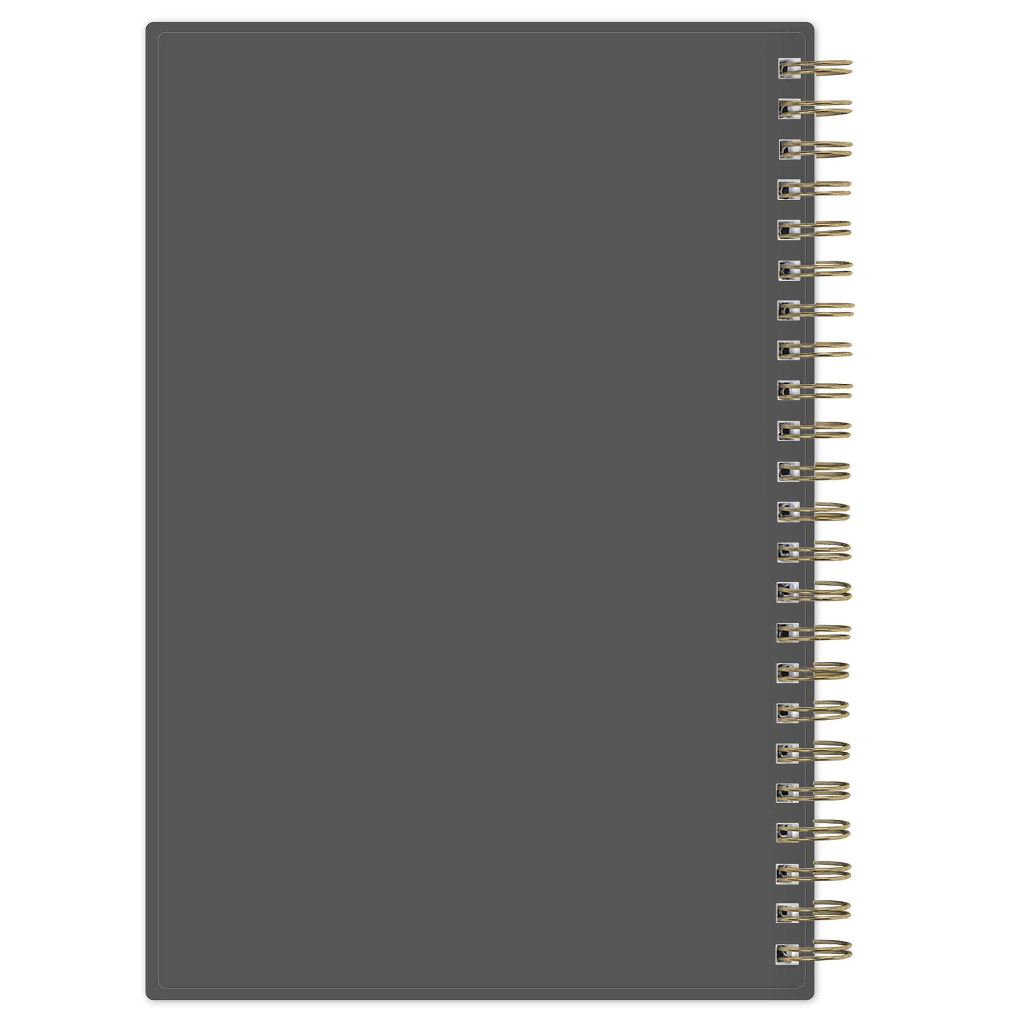 The kelly ventura 2025 weekly monthly planner for blue sky features beautiful watercolored floral cover with gold twin wire-o binding in a 5x8 planner size. grey backcover
