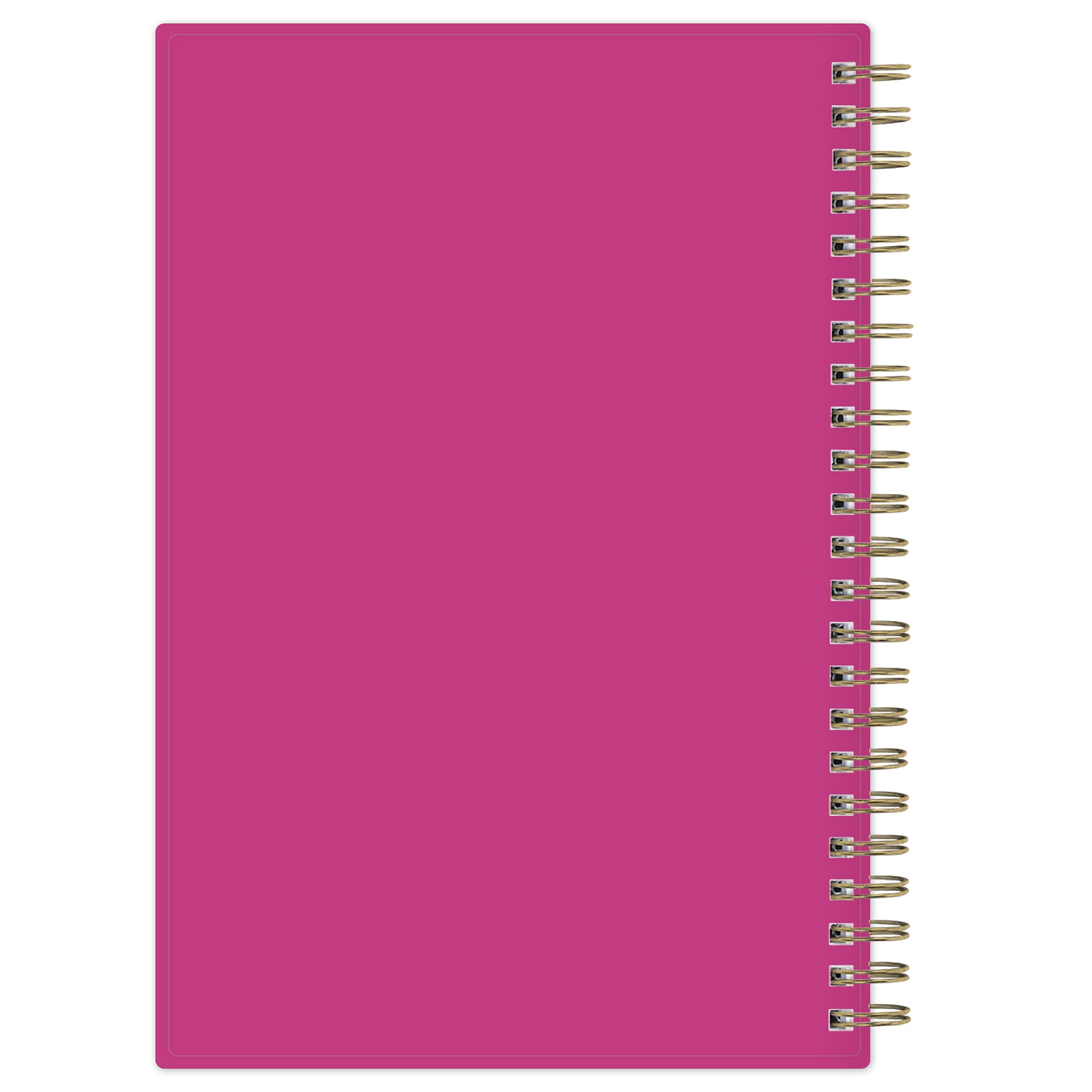 The kelly ventura 2026 weekly monthly planner for blue sky features beautiful watercolored floral cover with gold twin wire-o binding in a 5x8 planner size. pink backcover