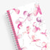 breast cancer awareness 2026 planner by blue sky featuring beautiful pink orchids and white background on the front cover in a 5x8 size