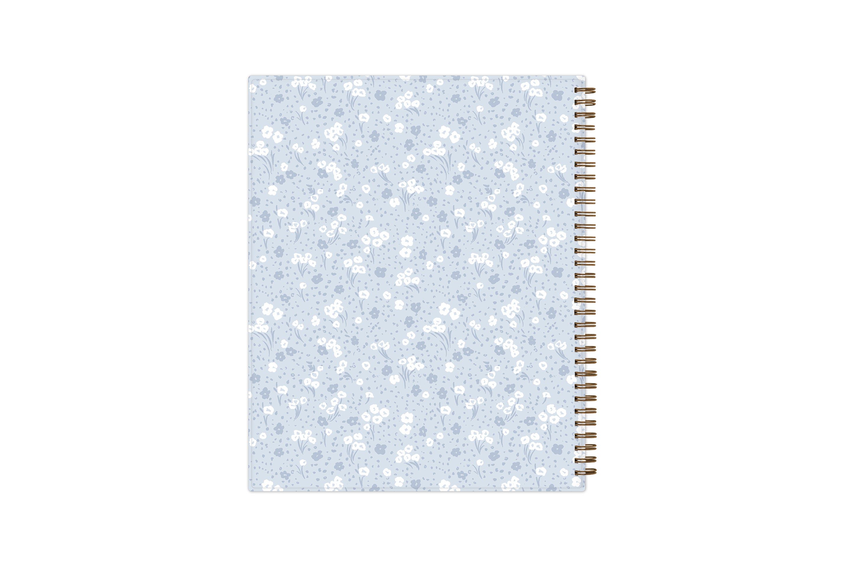 cute white poppy flower on a light blue background 8.5x11 planner size for Jan 2024 - Dec 2024