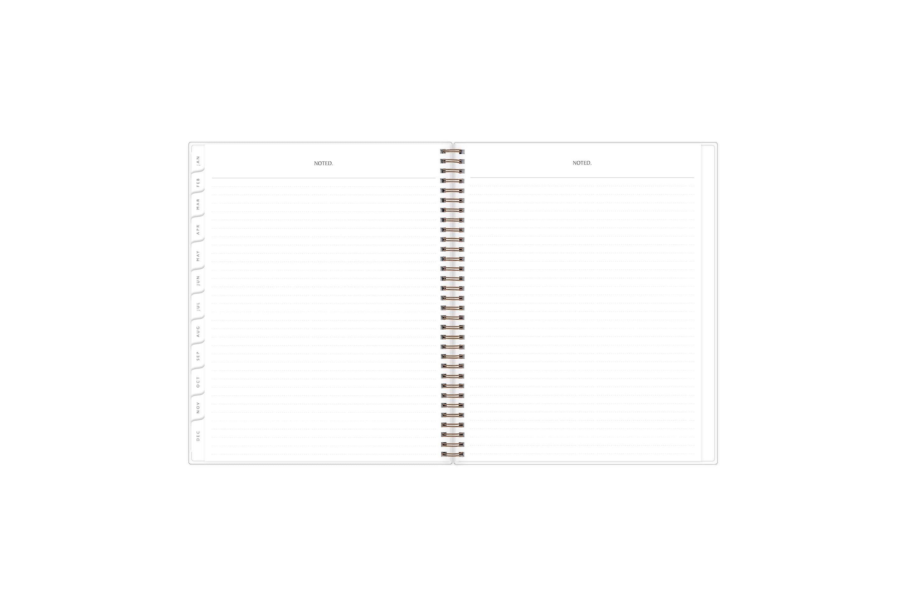 2024 weekly monthly planner featuring ample dotted writing space