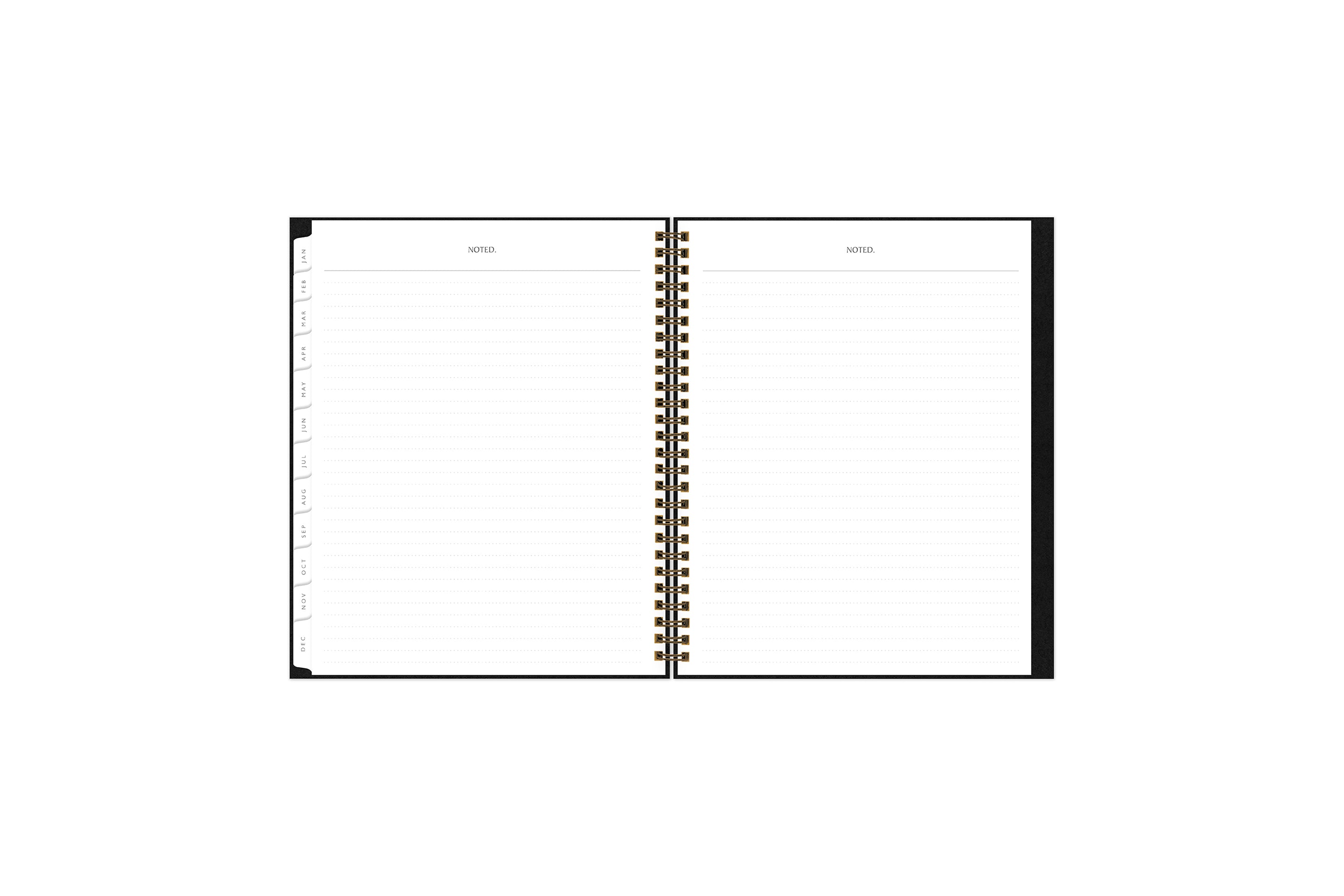 2024 weekly monthly planner featuring ample dotted writing space
