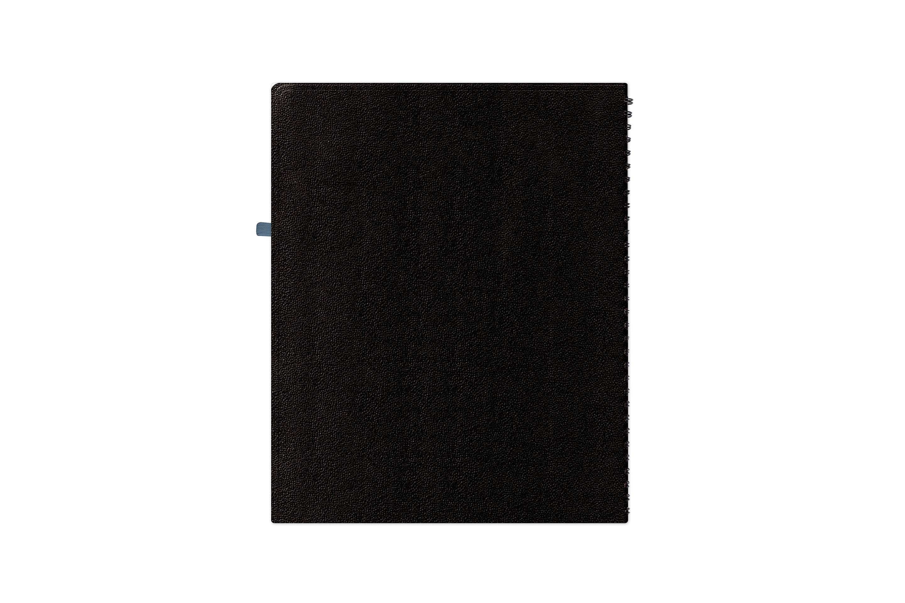 Classy and executive black pajco lexide cover for this 2023 weekly monthly planner notes in 8.5x11 size from Blue Sky