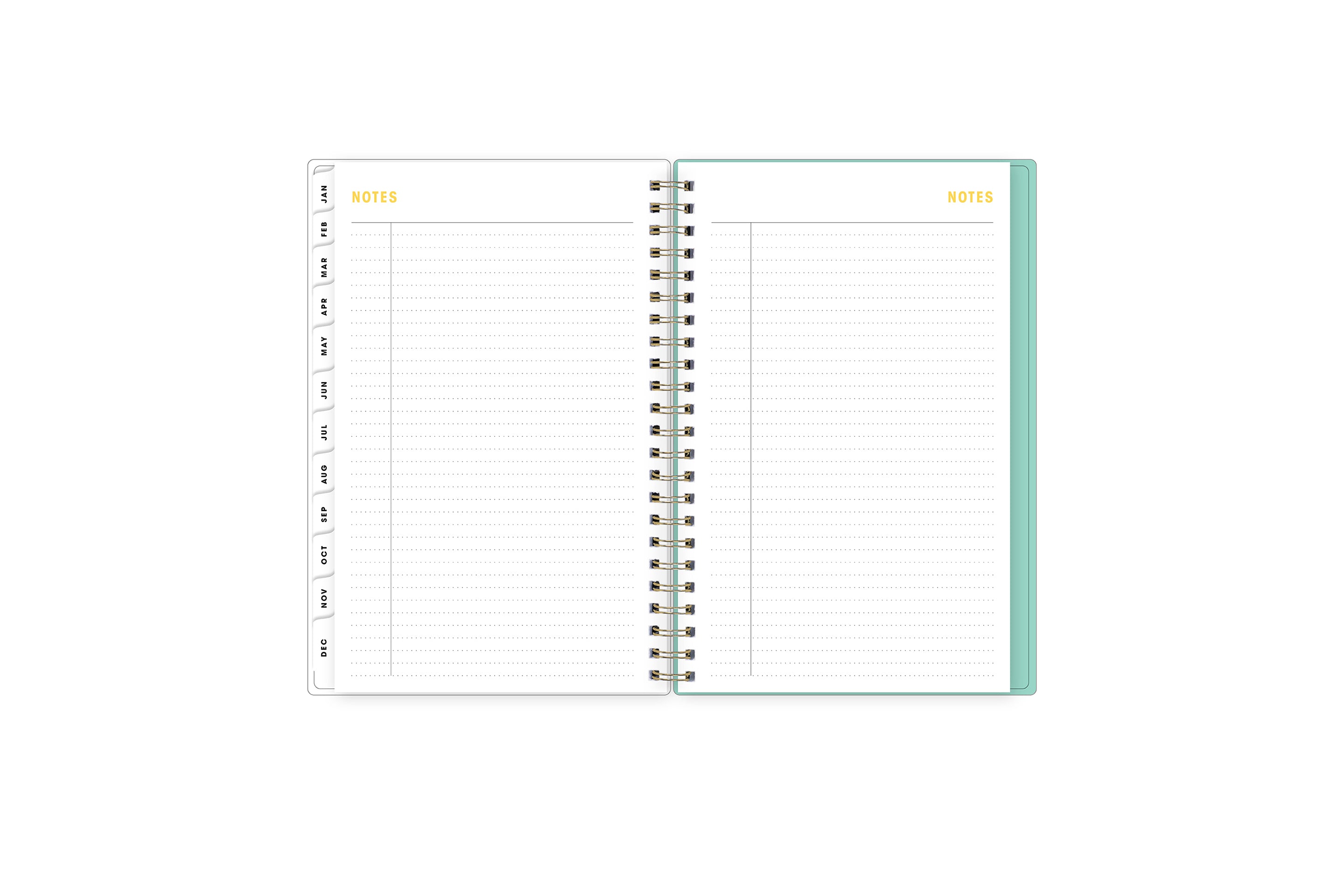 5x8 planned notes white monthly tabs