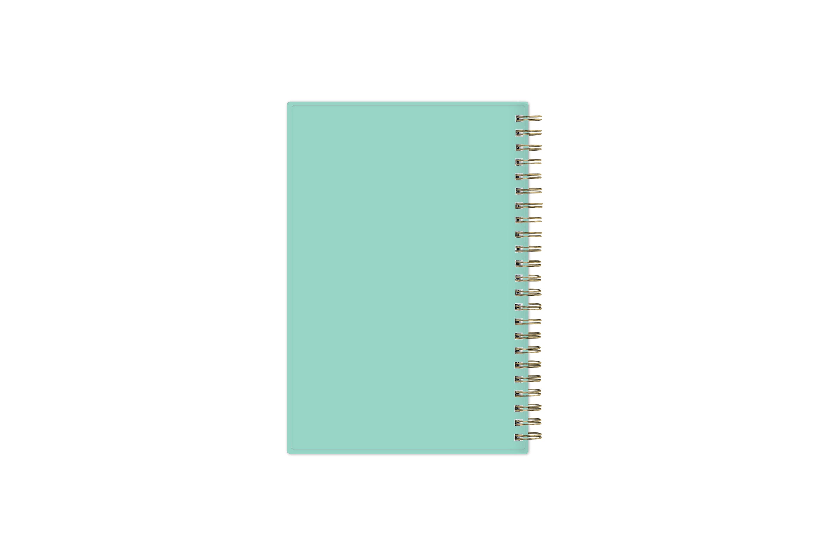 5x8 teal back cover gold wire-o