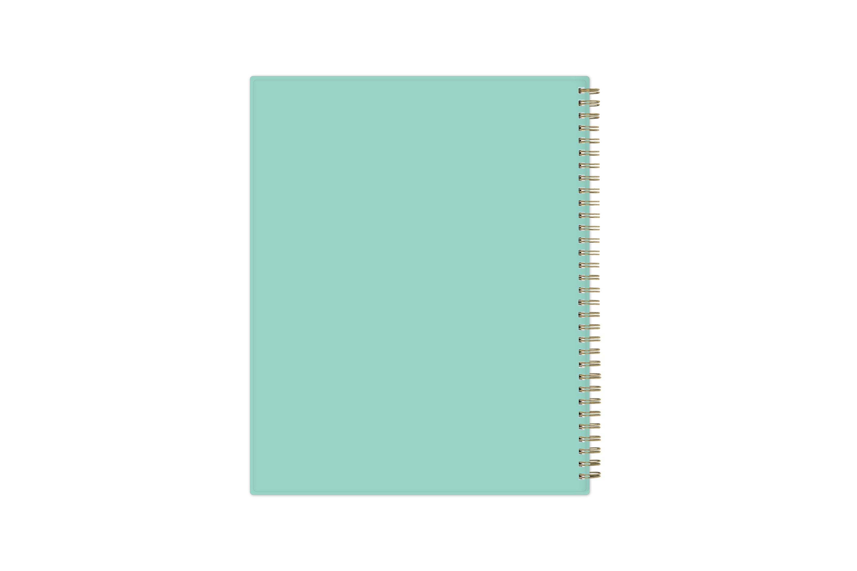 8.5x11 teal back cover gold wire-o