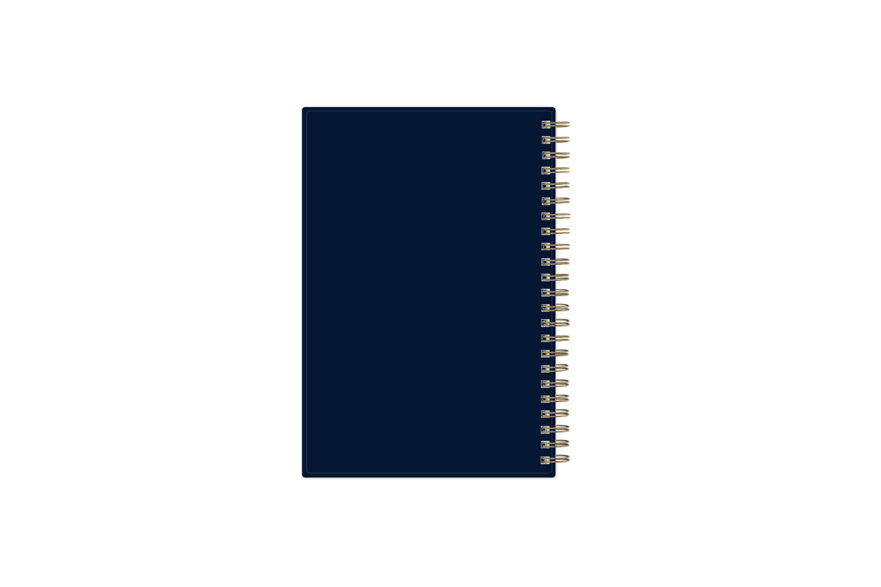 dark blue 5x8 planner gold wire-o