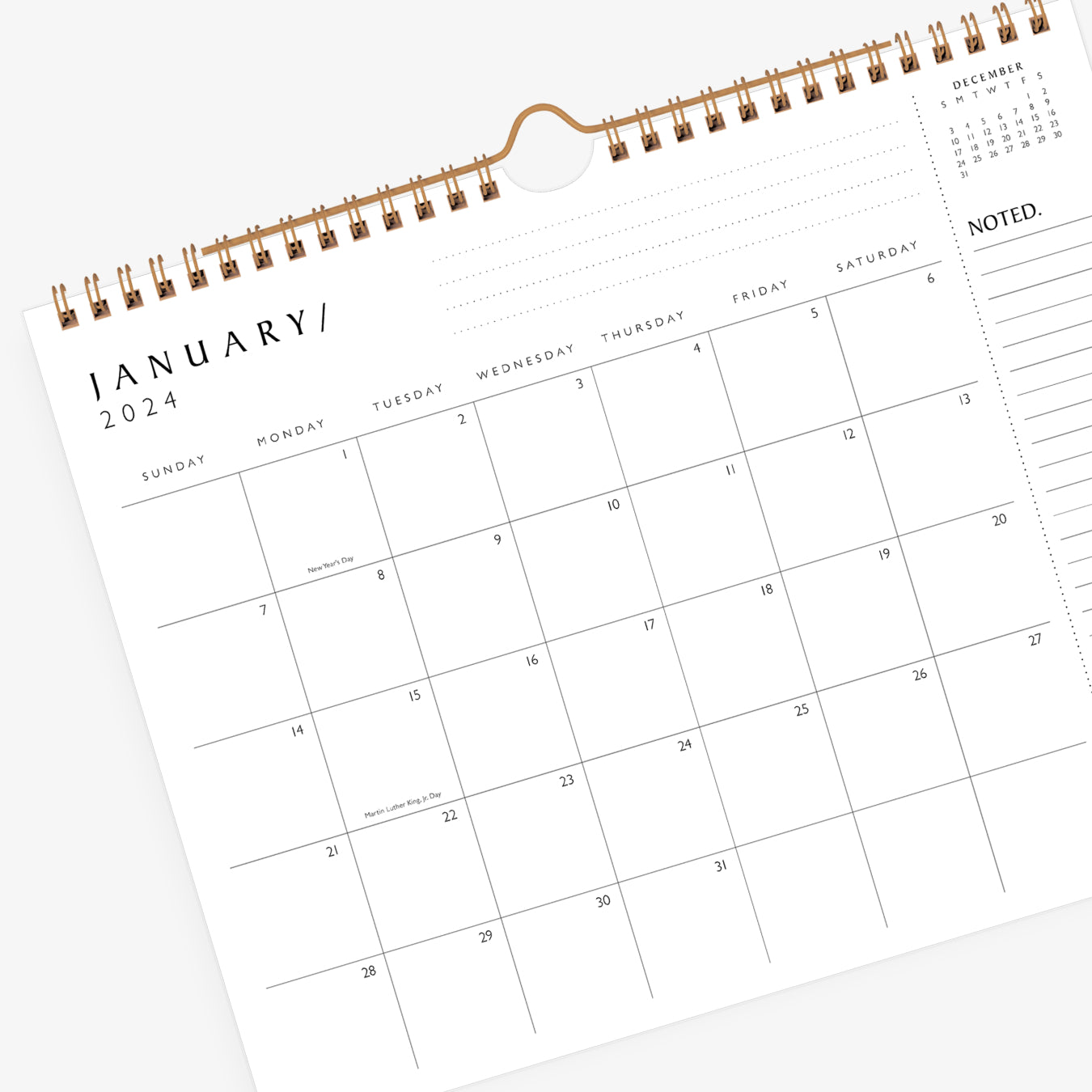 2024 wall calendarsustainable stone