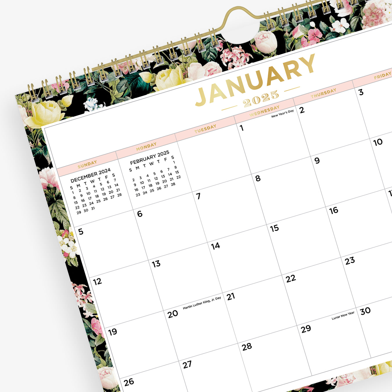 Les Fleurs 2025 Wall Calendar 11x8.75 Day Designer for Blue Sky les-fleurs-2025-wall-calendar-11x8-75-day-designer-for-blue-sky