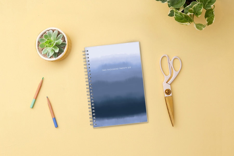 Blue planner with &