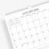 Calendar page for January 2026 on a white background to december 2026 monthly calendar