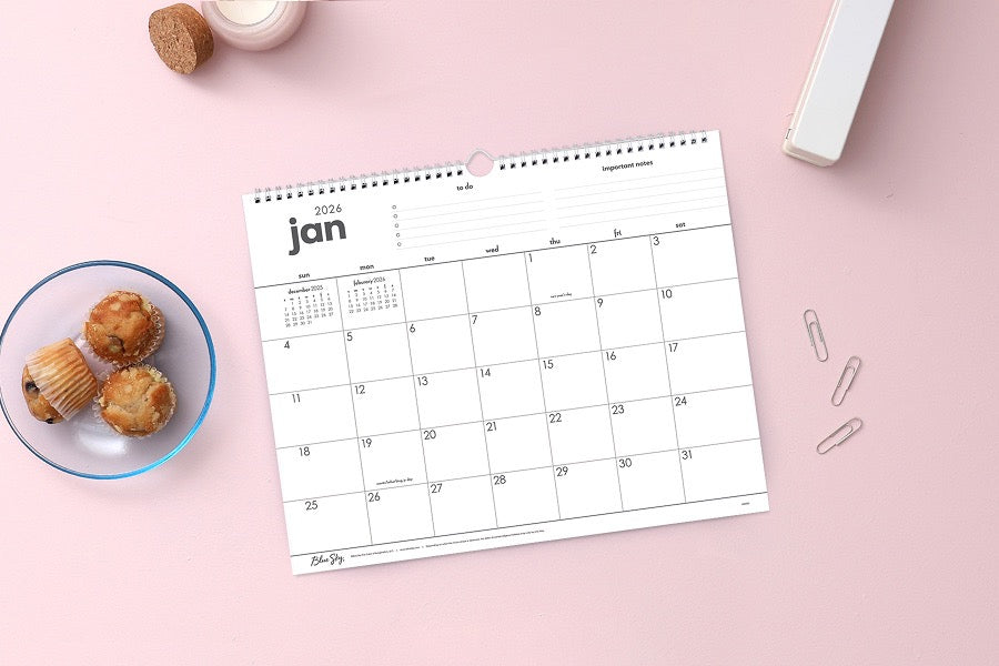 january 2026 to december 2026 monthly wall calendar