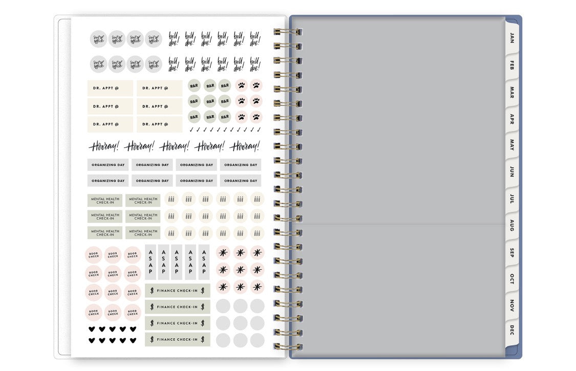 this 2026 planner has sticker sheet and storage pocket