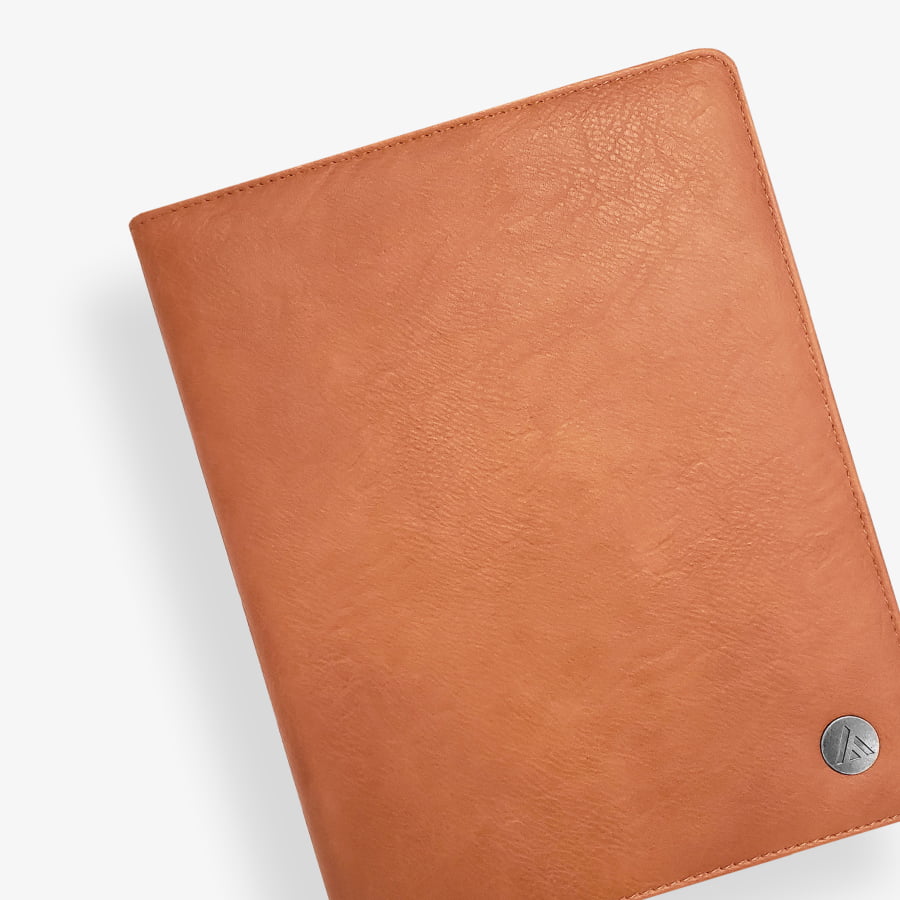 2026 faux leather tan cover for blue sky featuring a sleek cover