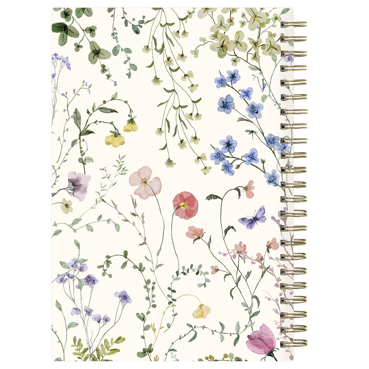 floral front cover with white background on a 5x8 2026 planner