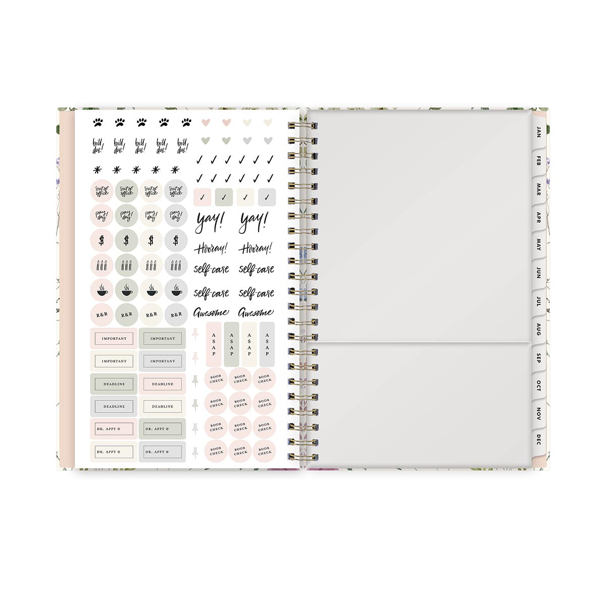 sticker sheet, poly storage pocket