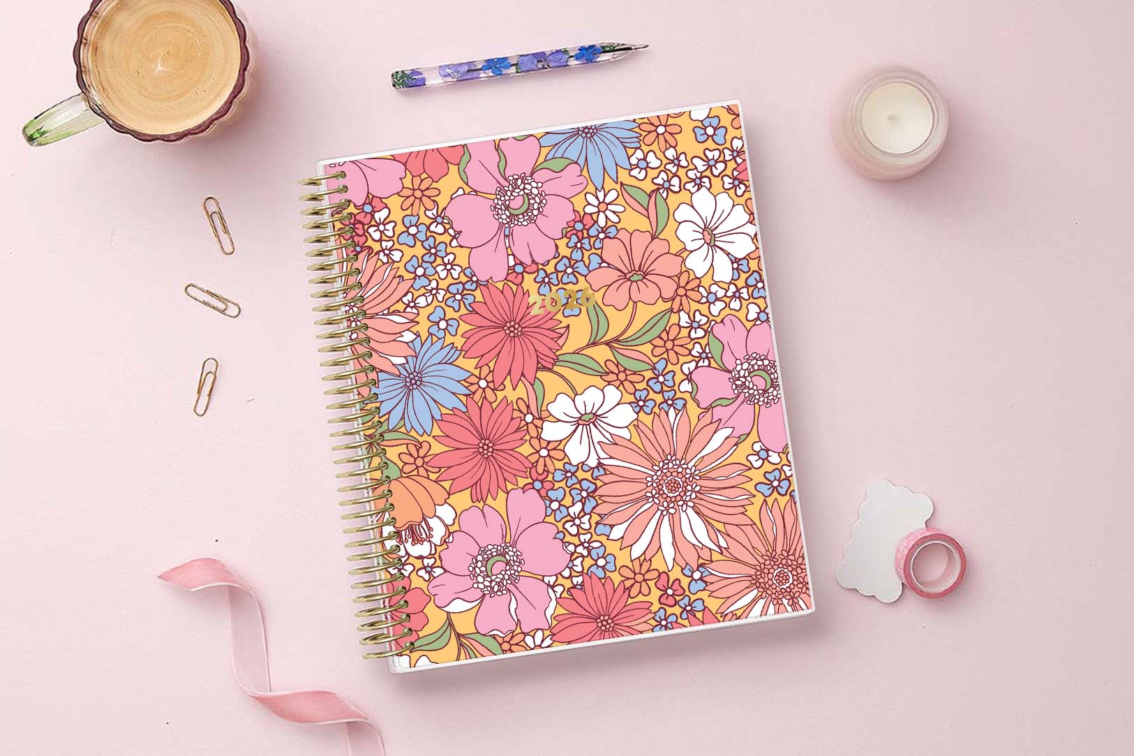 2026 floral front cover on this 7x9 livewell weekly planner