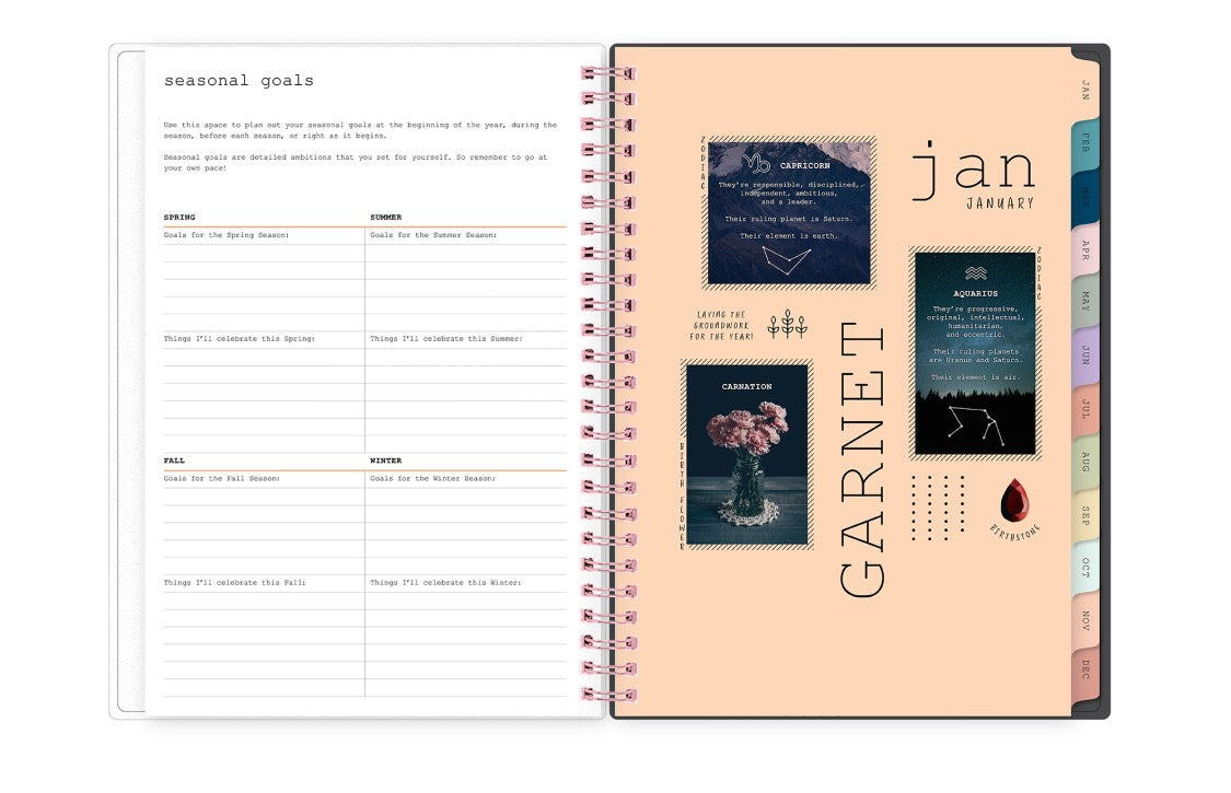 seasonal goals with lined writing space