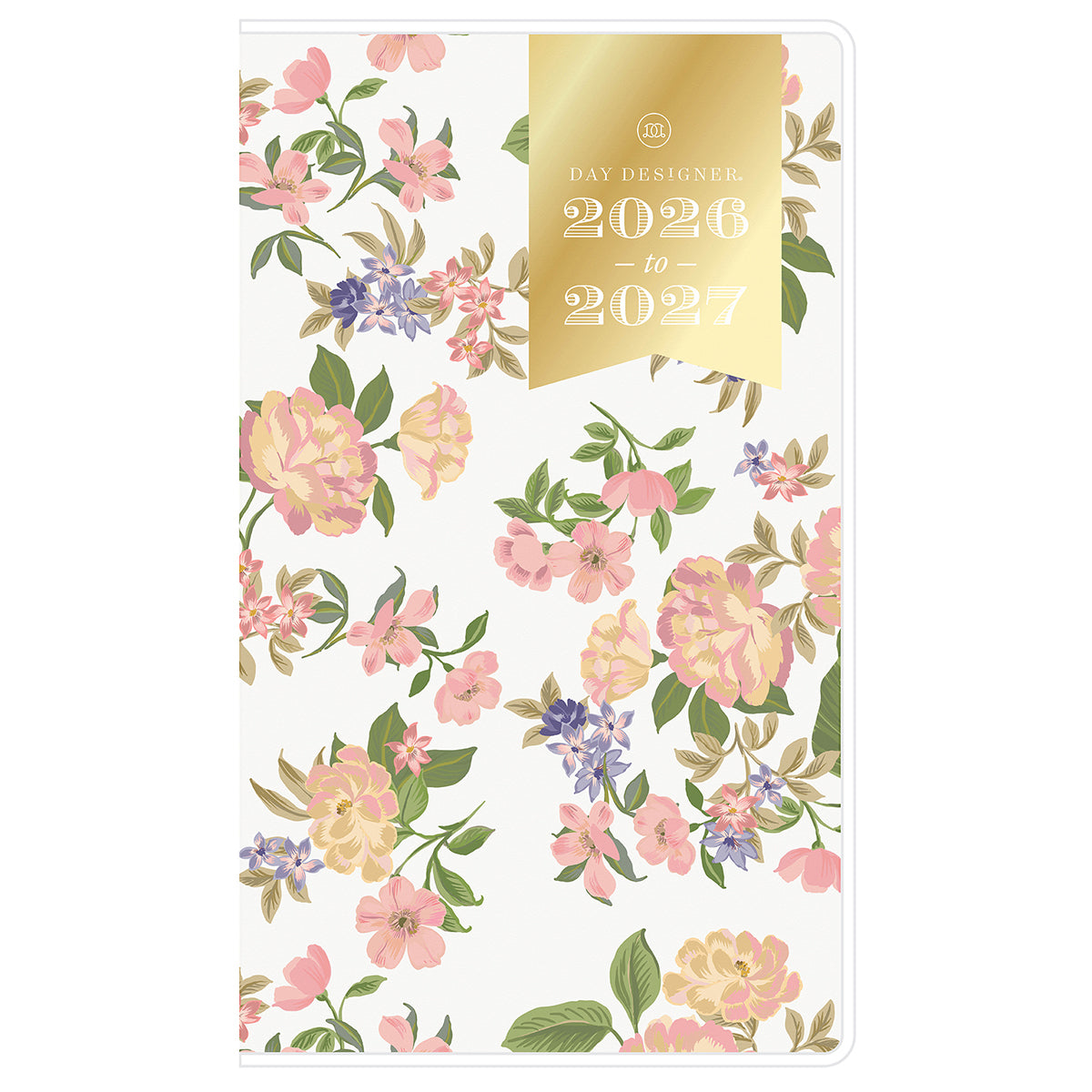 floral front cover with white background 2026 to 2027 pocket planner