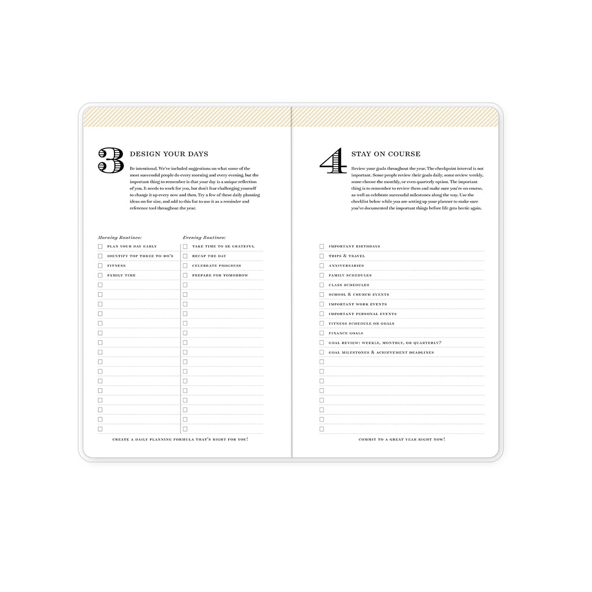 instructions on how to use your planner steps 3 and 4