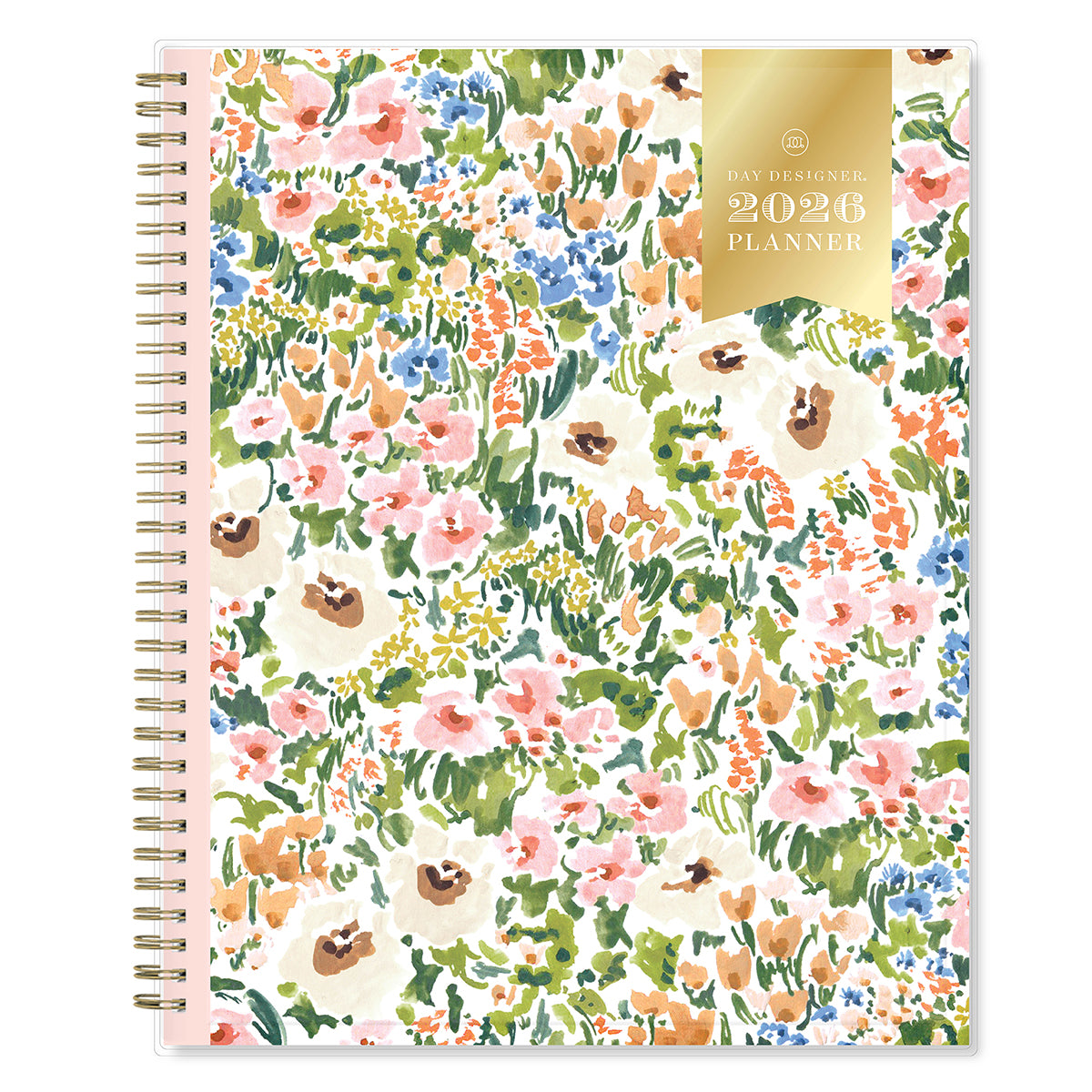 Floral planner with a gold label on a white background 2026 planner