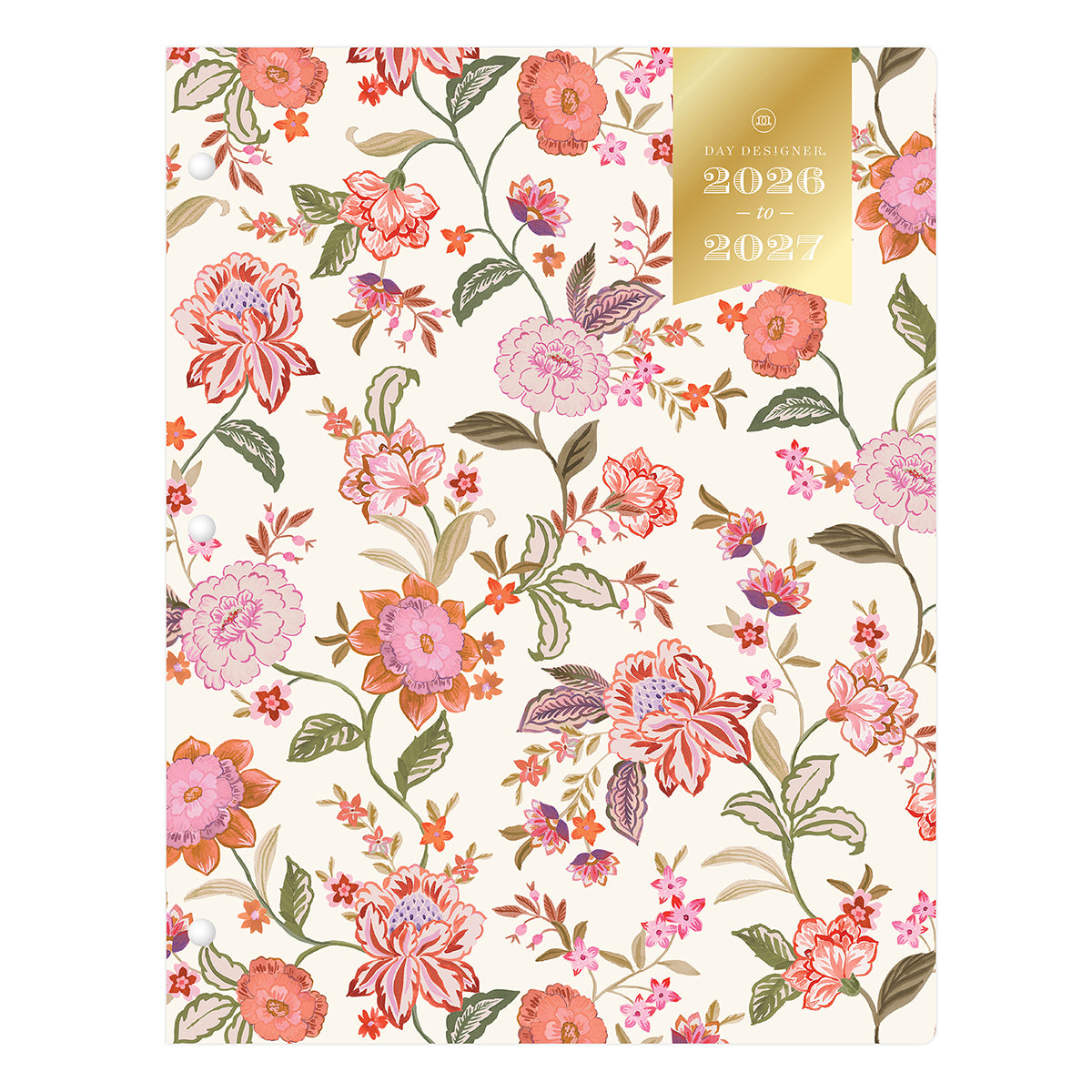floral pattern on the front cover with beige background