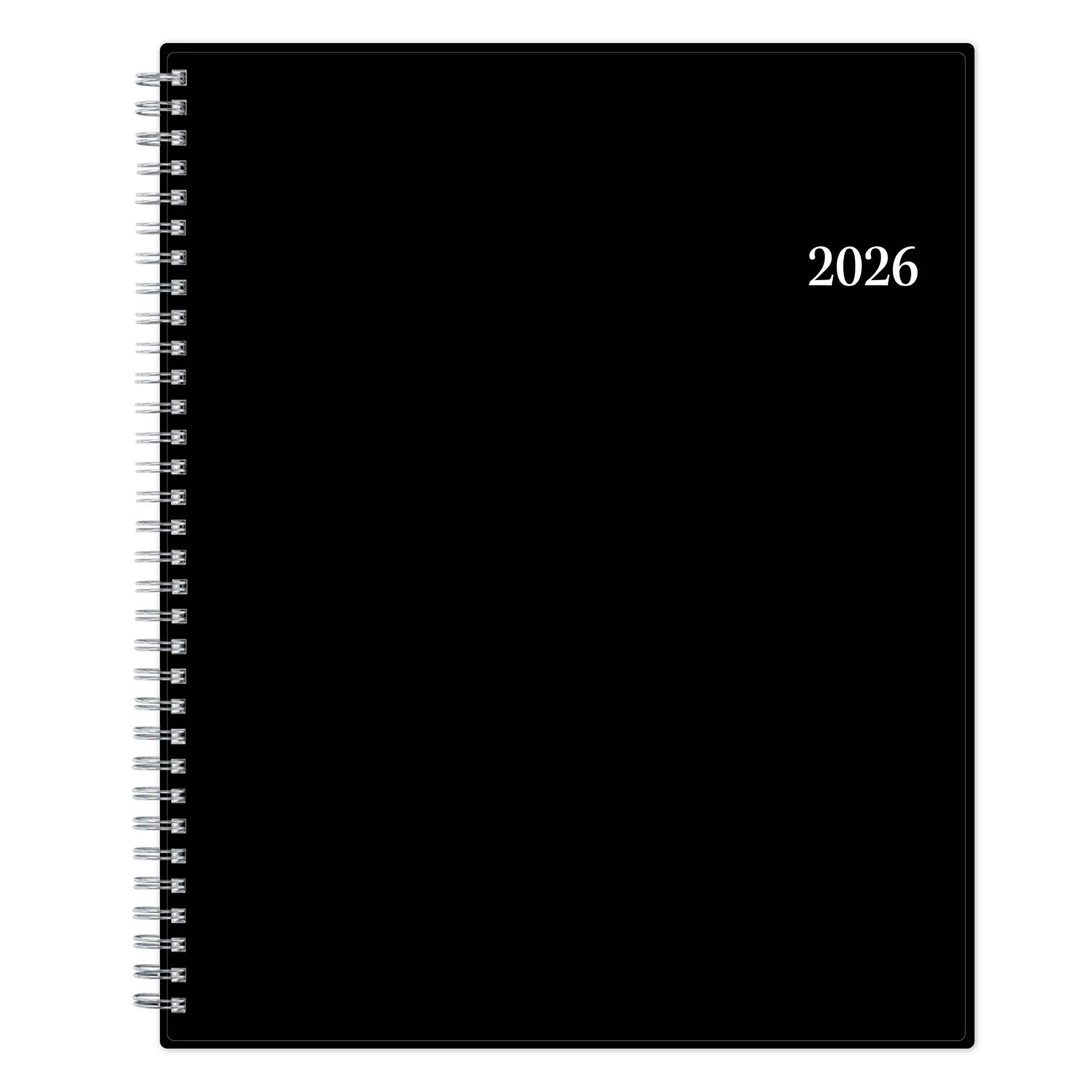 2026 weekly planner, black color