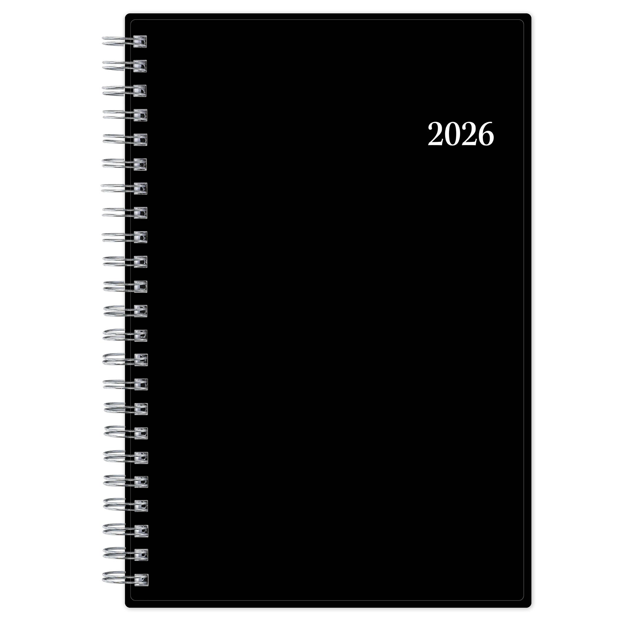 2026 weekly planner, black color