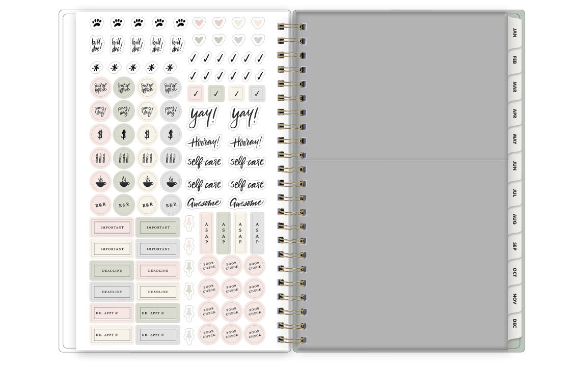 this 2026 planner has sticker sheet and storage pocket