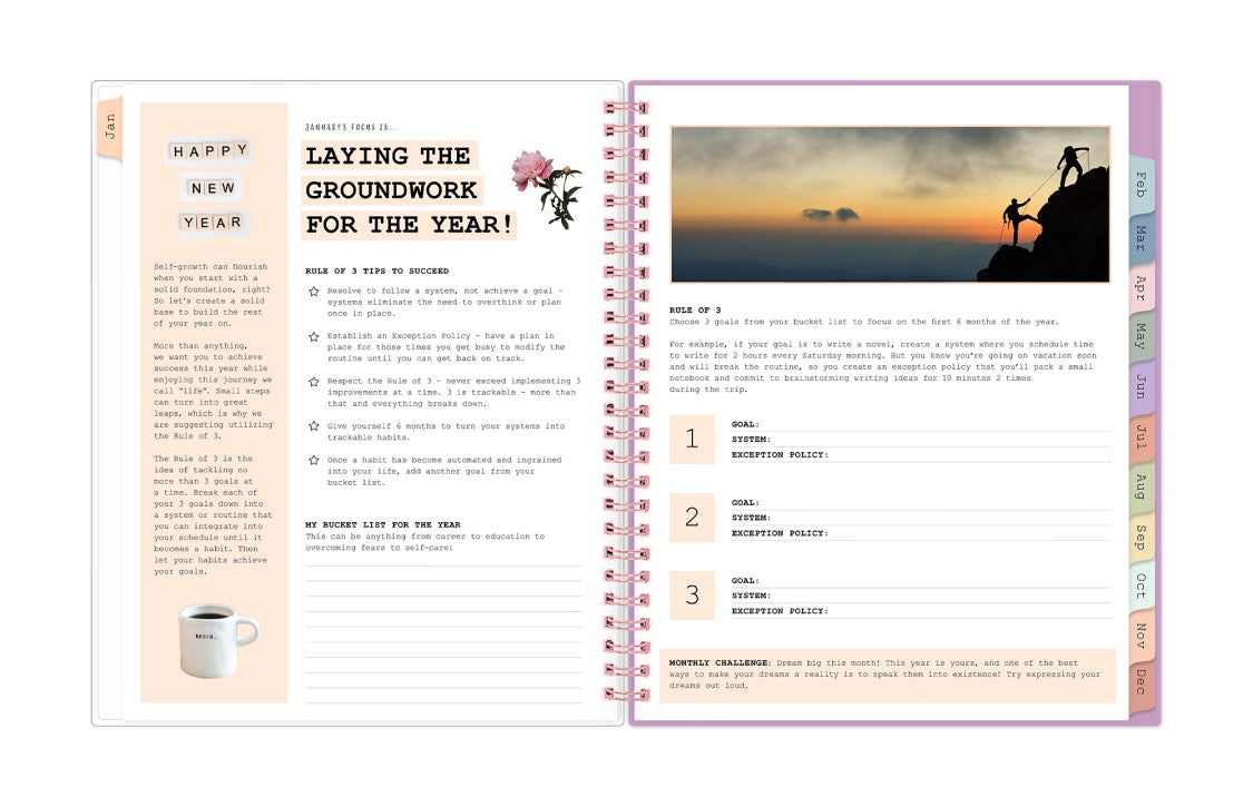 setting goals page