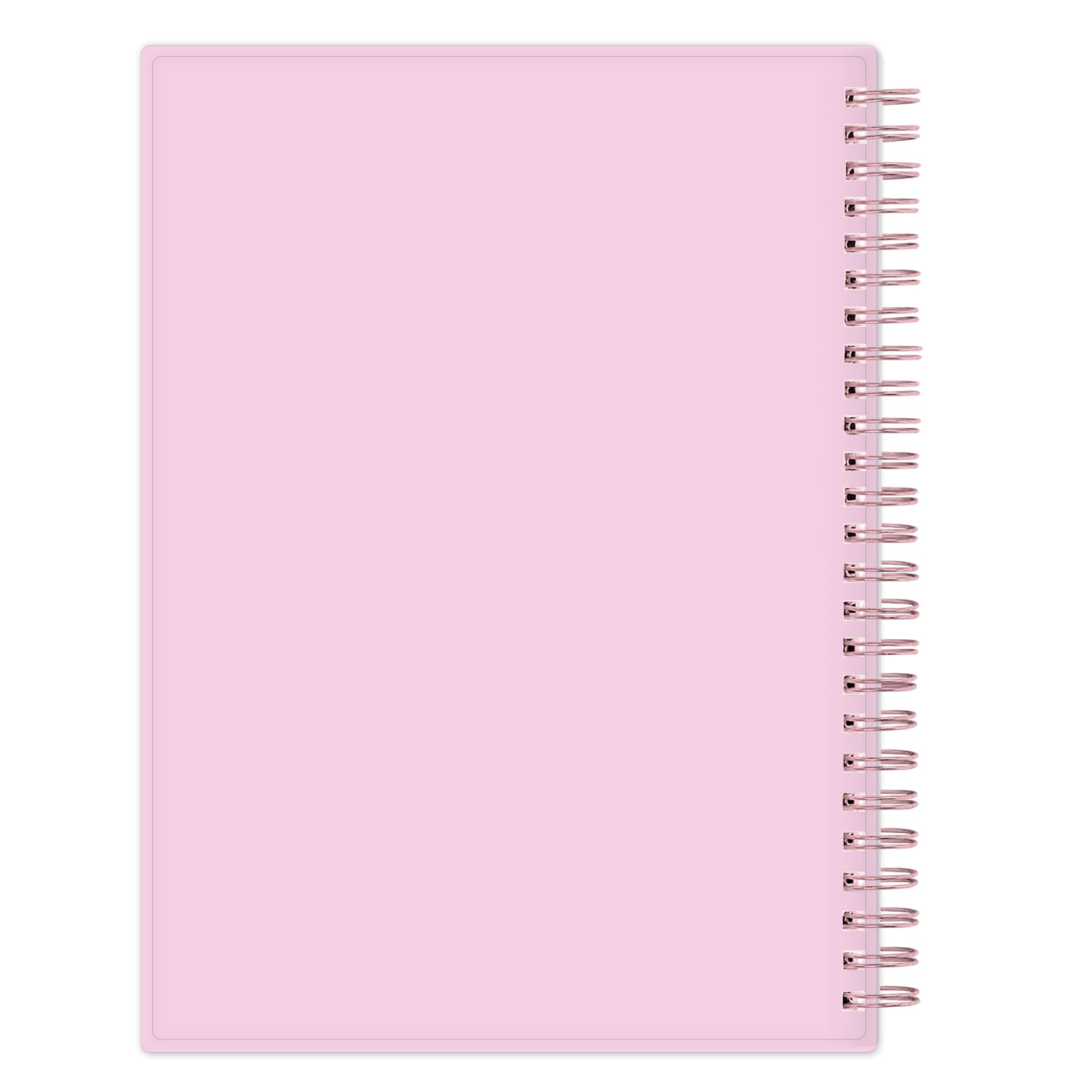 this 2026 planner notes has a soft pink back cover.