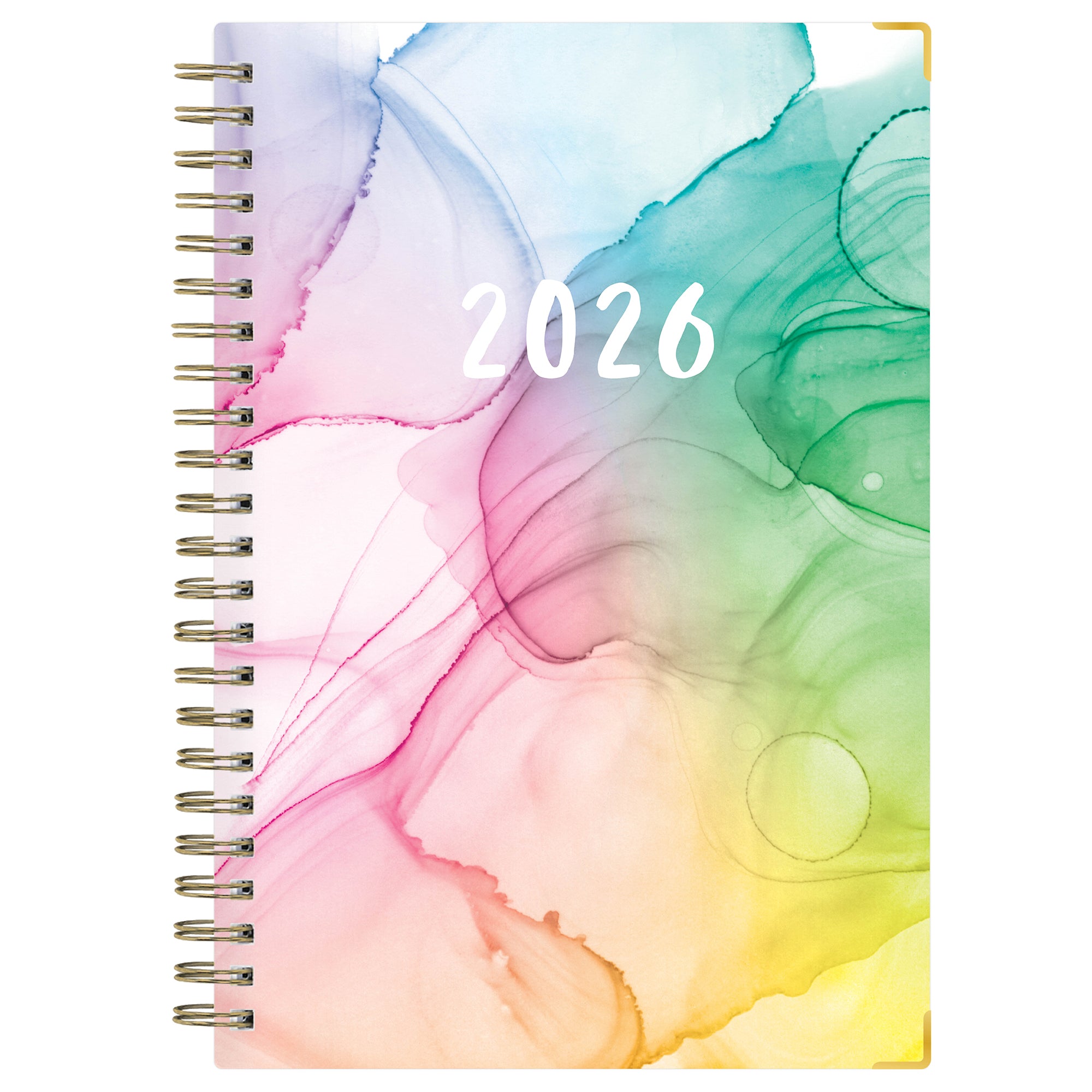 rainbow splash on this 2026 front cover