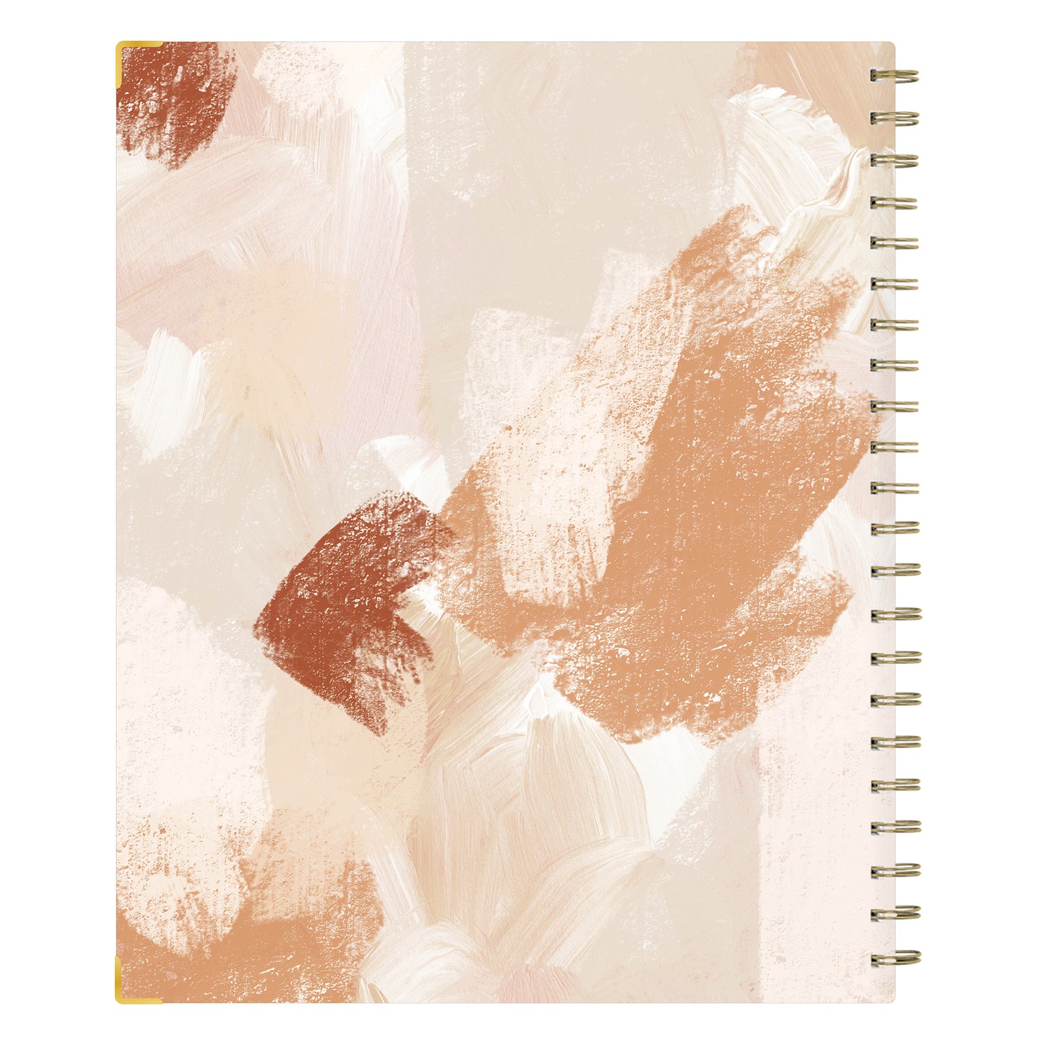 8.5x11 front cover planner with brushed shades of brown and floral