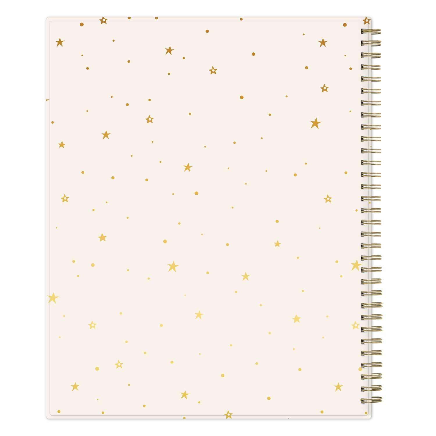 cream background with golden stars printed on this 8.5x11 plannerv
