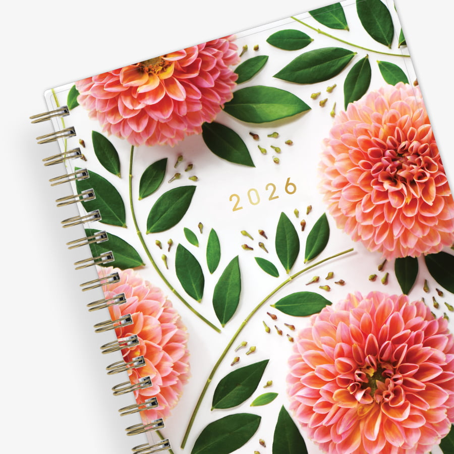 Floral design notebook with &