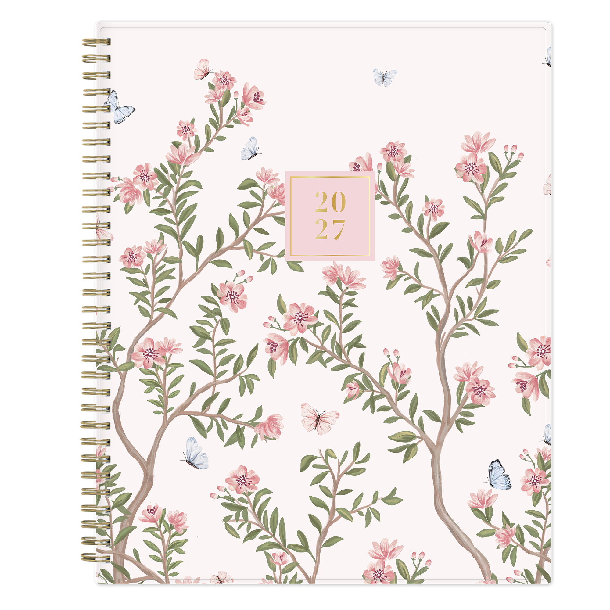 floral front cover on this 2027 planner in 8.5x11 planner size