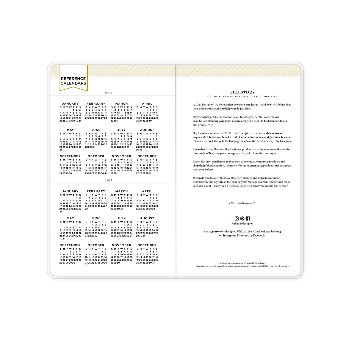 2026 and 2027 reference calendar