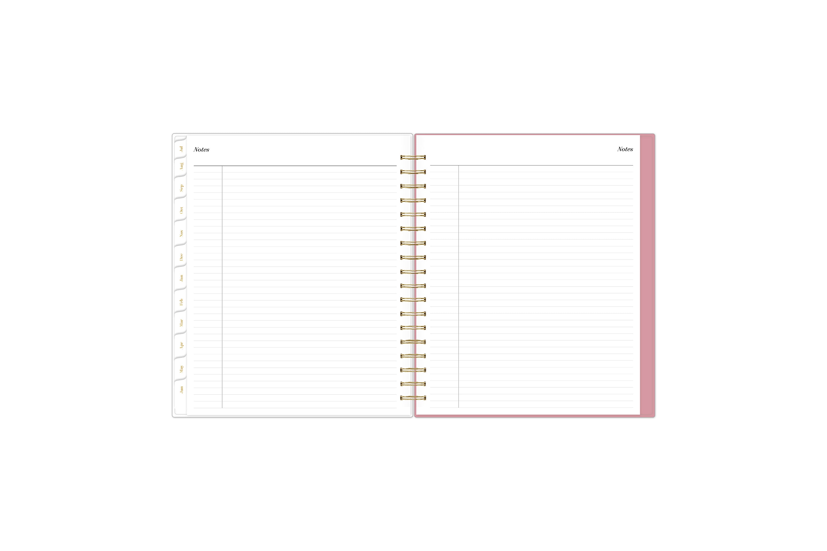 lined notes section spread