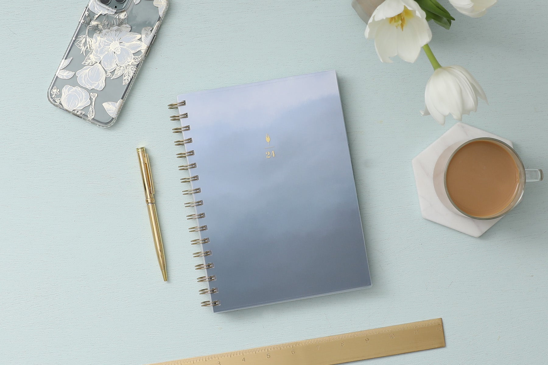 Airia Gray 2024 Weekly Planner Notes 5.875x8.625 - inkWELL Press