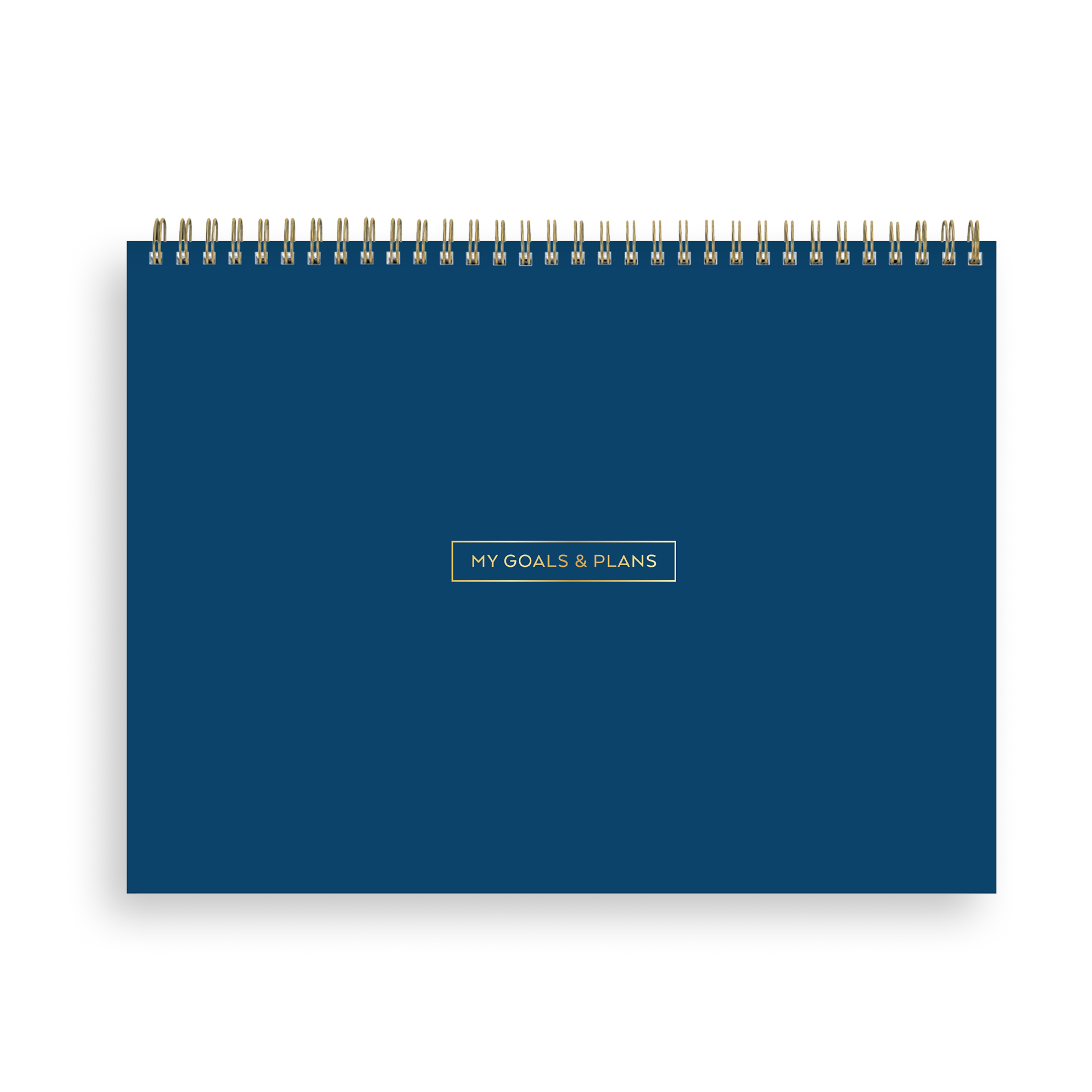 12 x 9 planning pad featuring a navy front cover with twin wire-o binding
