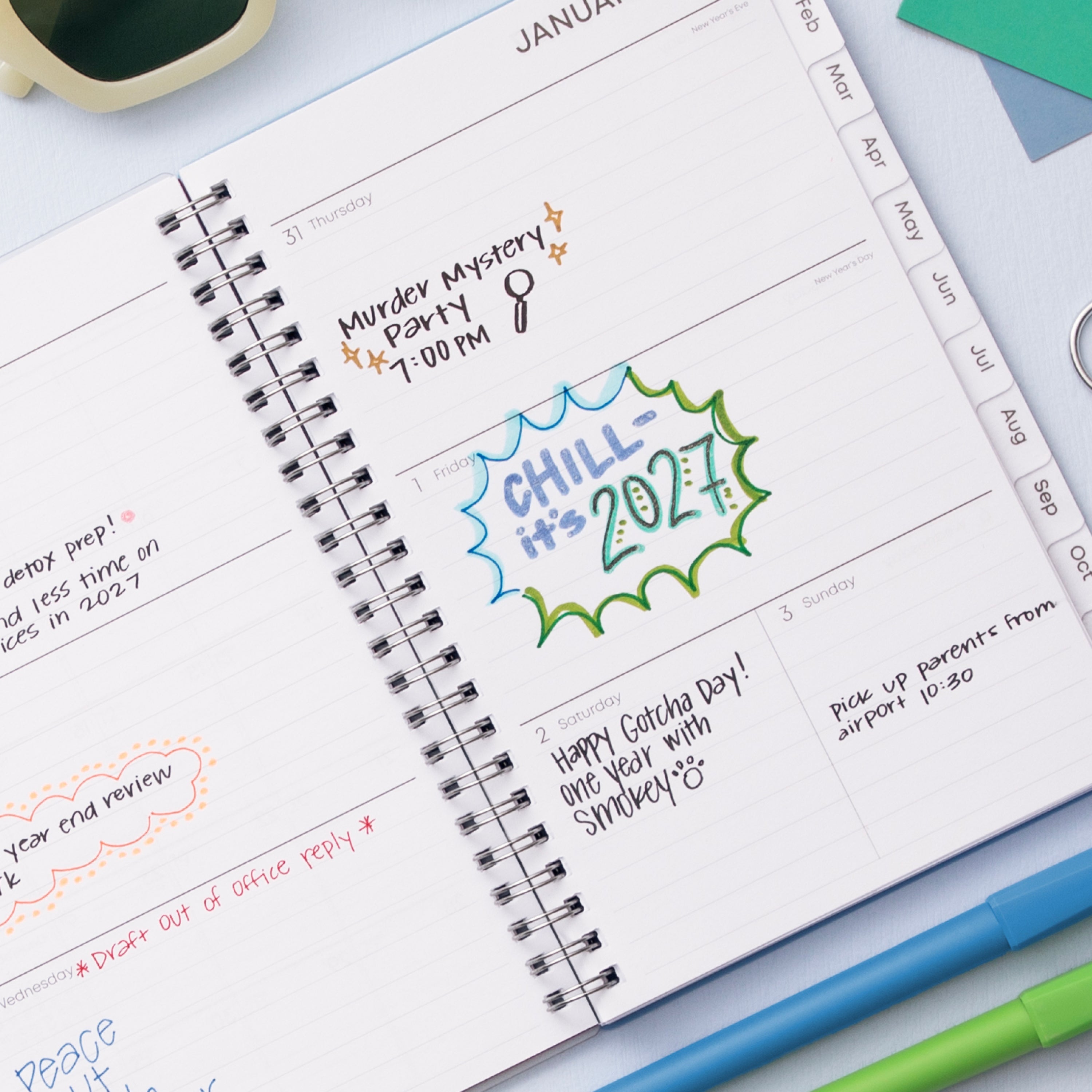 Sophie 2027 Weekly Monthly 5x8 Planning Calendar