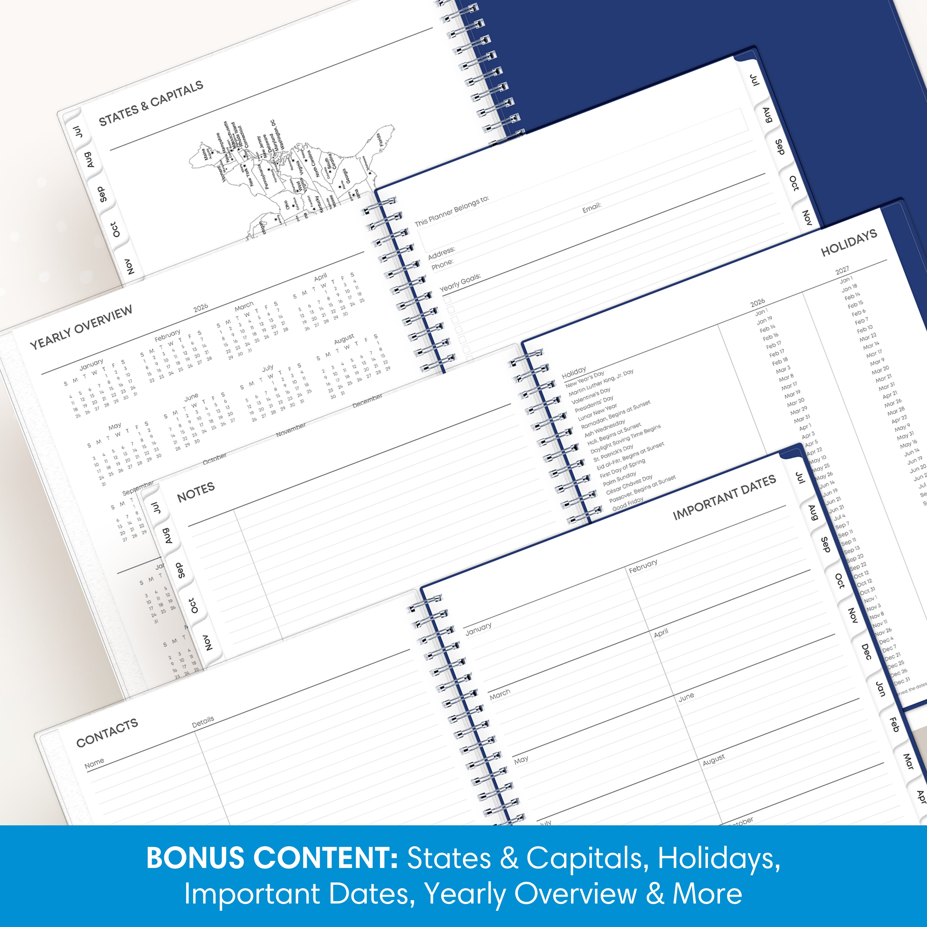 the academic planner has bonus content to ensure you have a strong, organized school year.