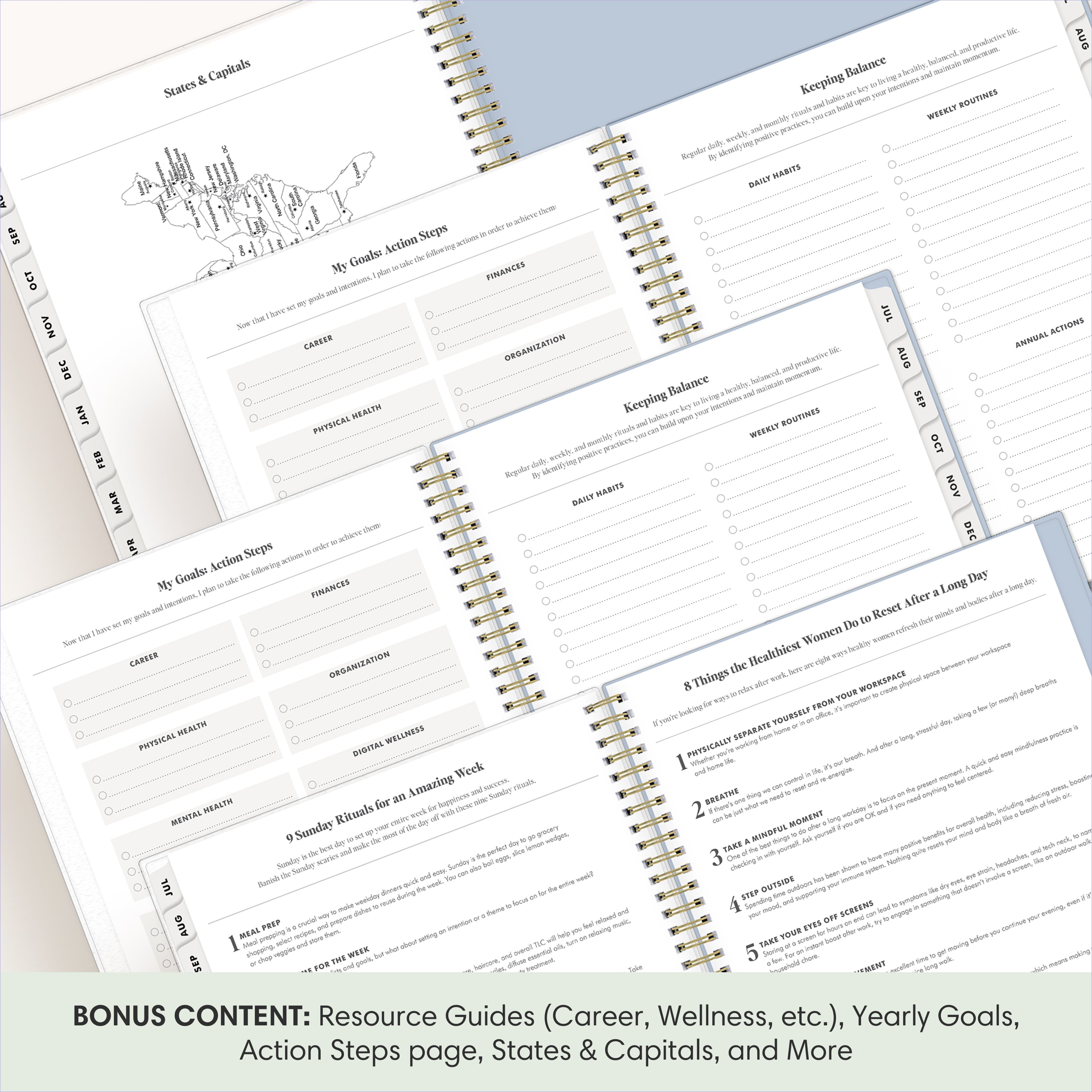 the academic planner has bonus content to ensure you have a strong, organized school year.